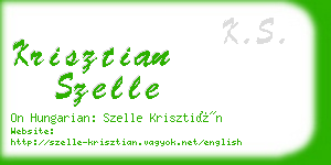 krisztian szelle business card